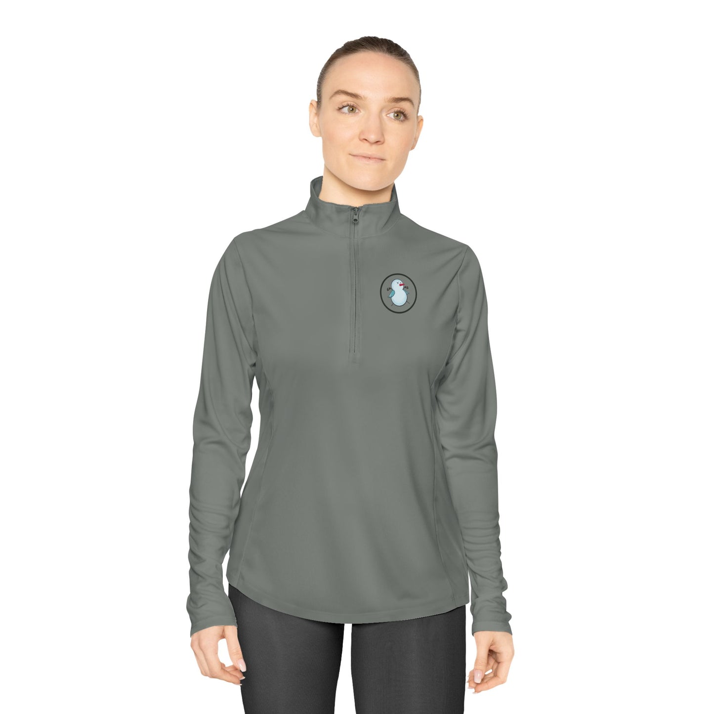Birdie Snowman Ladies Performance Quarter-Zip Pullover