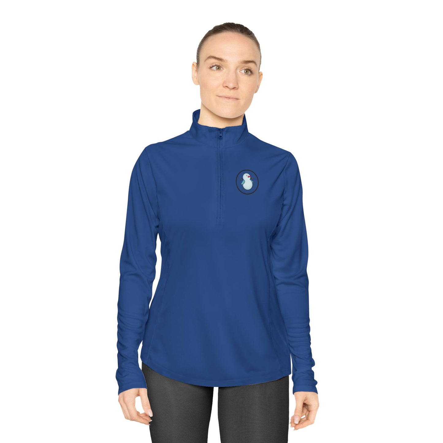 Birdie Snowman Ladies Performance Quarter-Zip Pullover