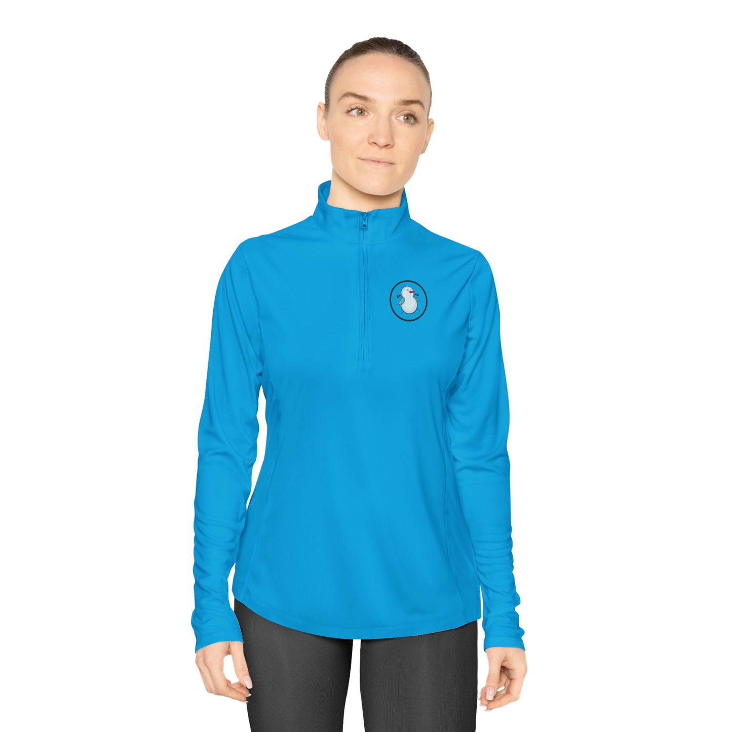 Birdie Snowman Ladies Performance Quarter-Zip Pullover