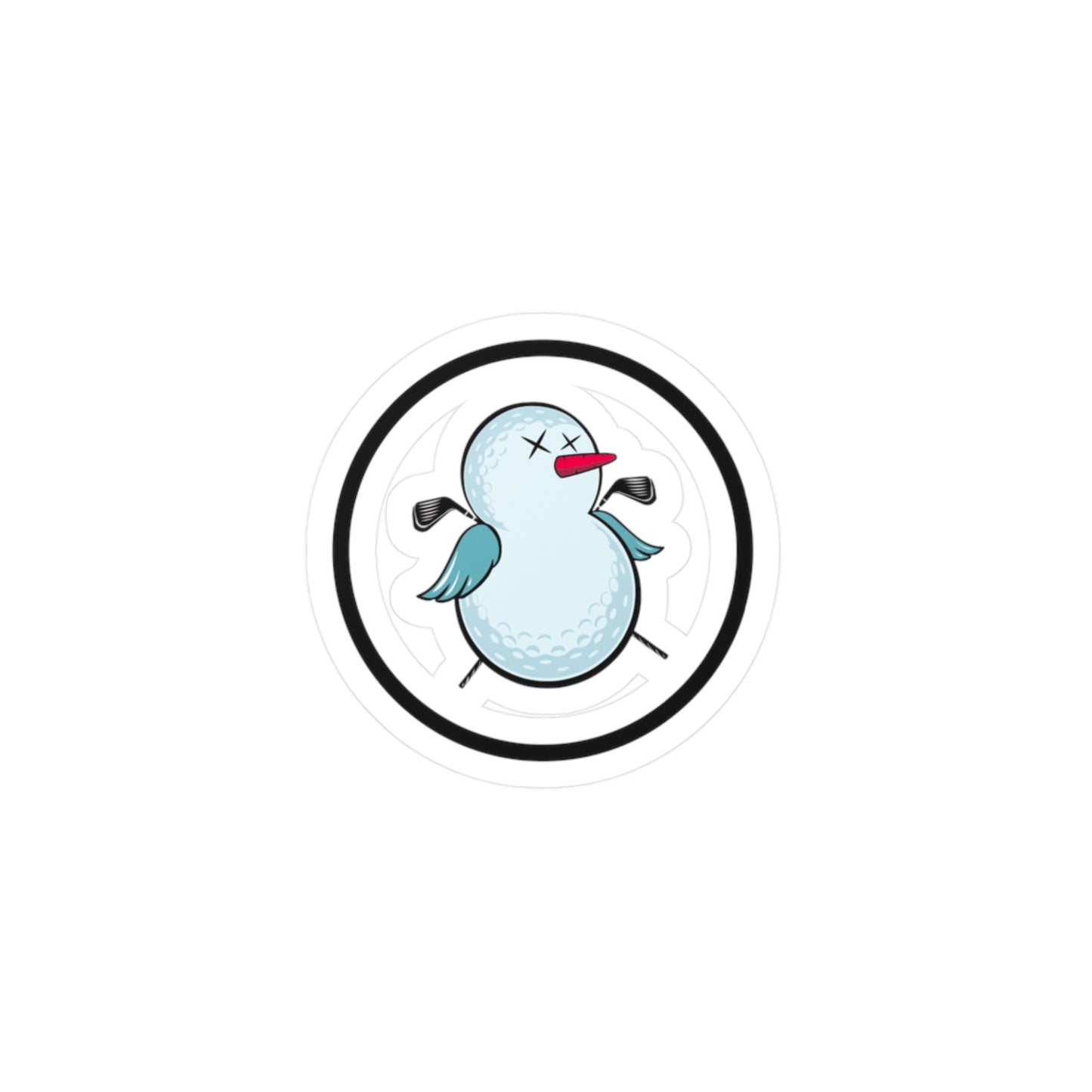 Quirky Bird Vinyl Decals - Fun Home Decor, Unique Stickers for Golf Lovers, Playful Gifts, Wall Art, Car Accessories