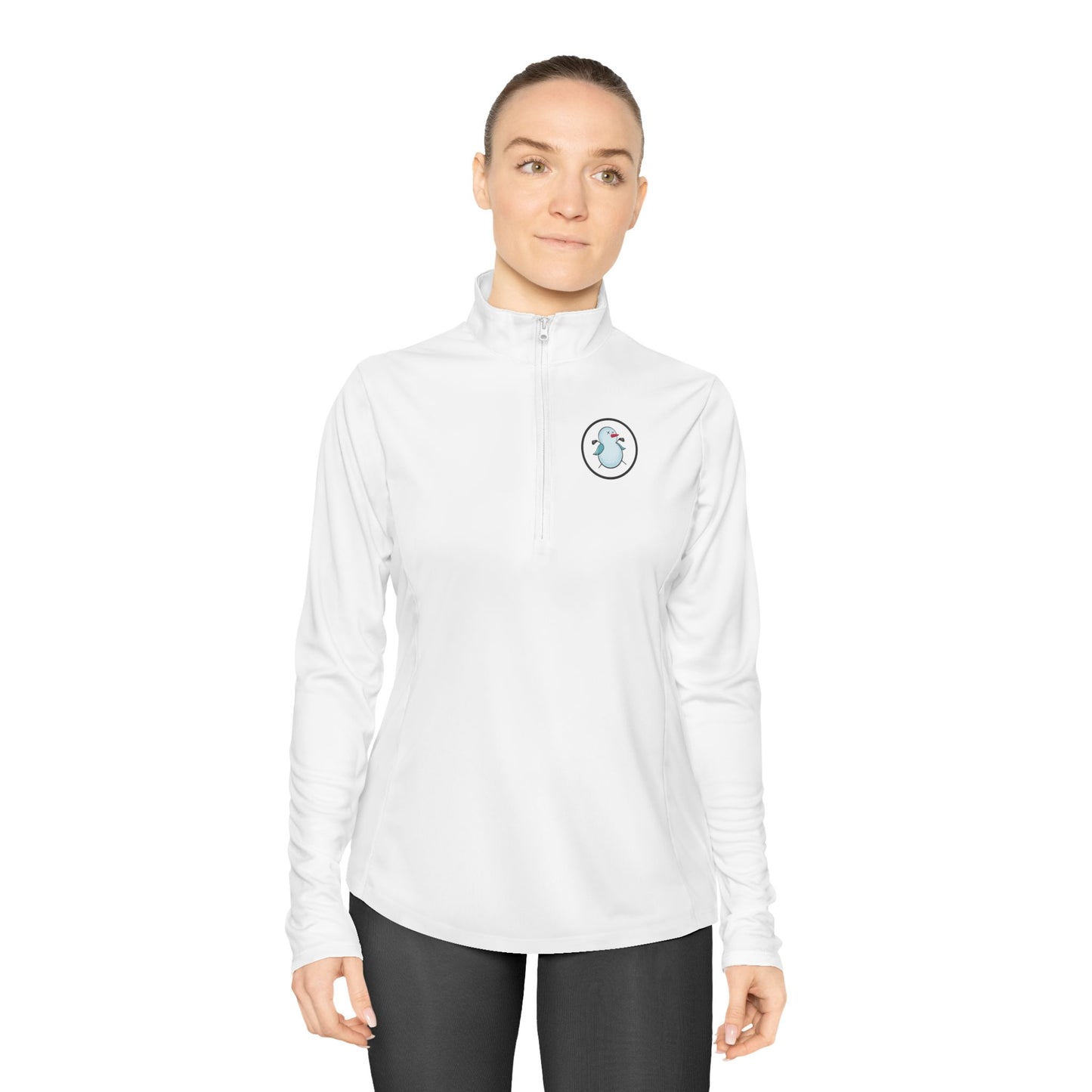 Birdie Snowman Ladies Performance Quarter-Zip Pullover