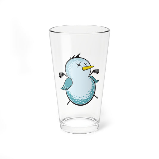 Birdie Snowman Pint Glass