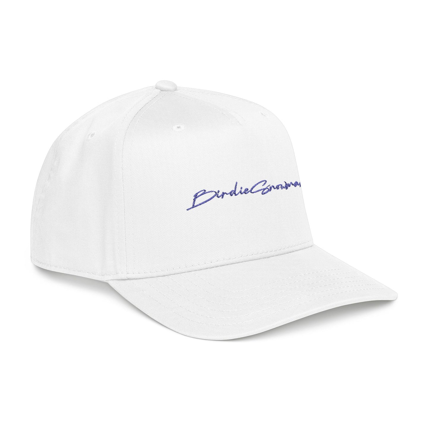 Embroidered Script Baseball Cap — Casual Two-Tone Mid Profile Hat