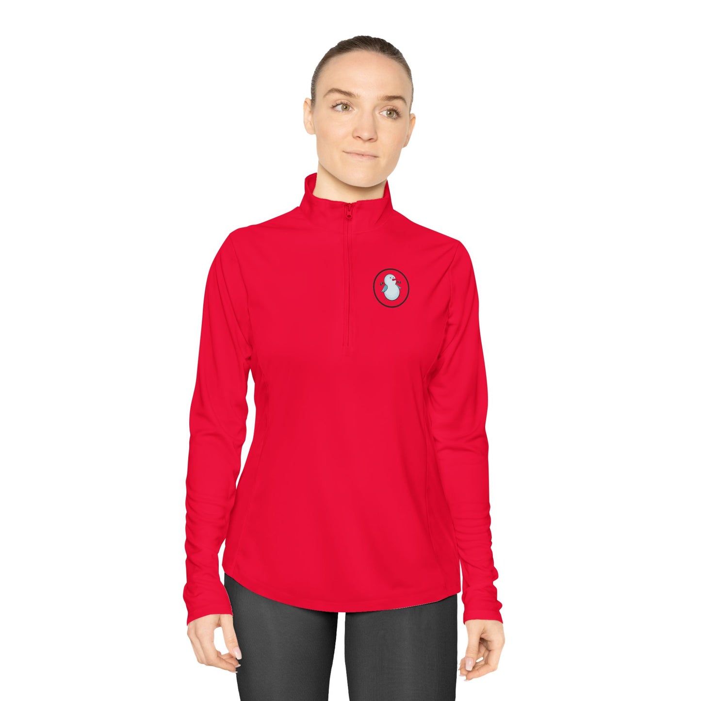 Birdie Snowman Ladies Performance Quarter-Zip Pullover