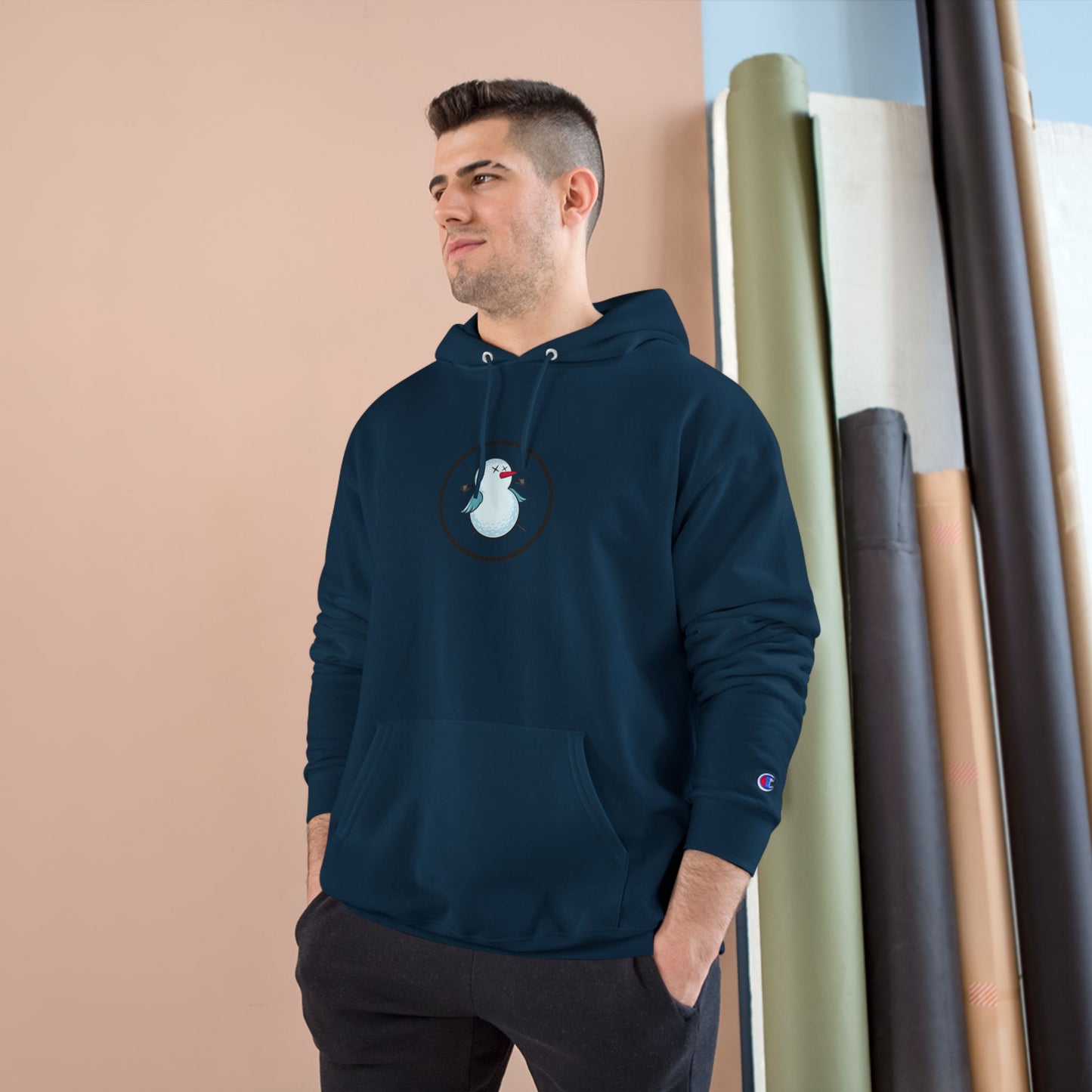 Birdie Snowman Champion Unisex Hoodie