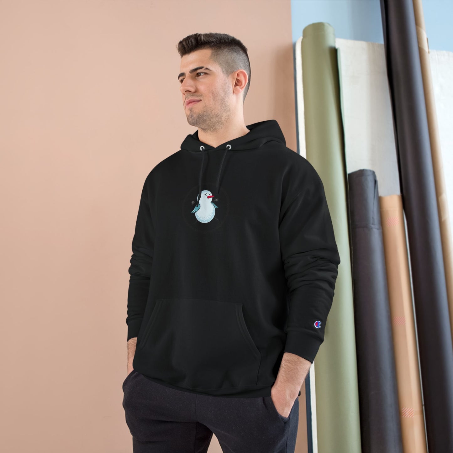Birdie Snowman Champion Unisex Hoodie