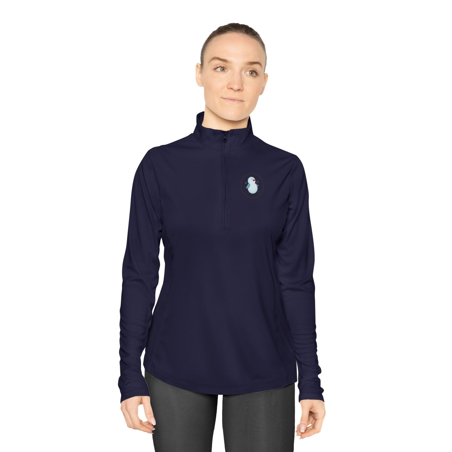 Birdie Snowman Ladies Performance Quarter-Zip Pullover