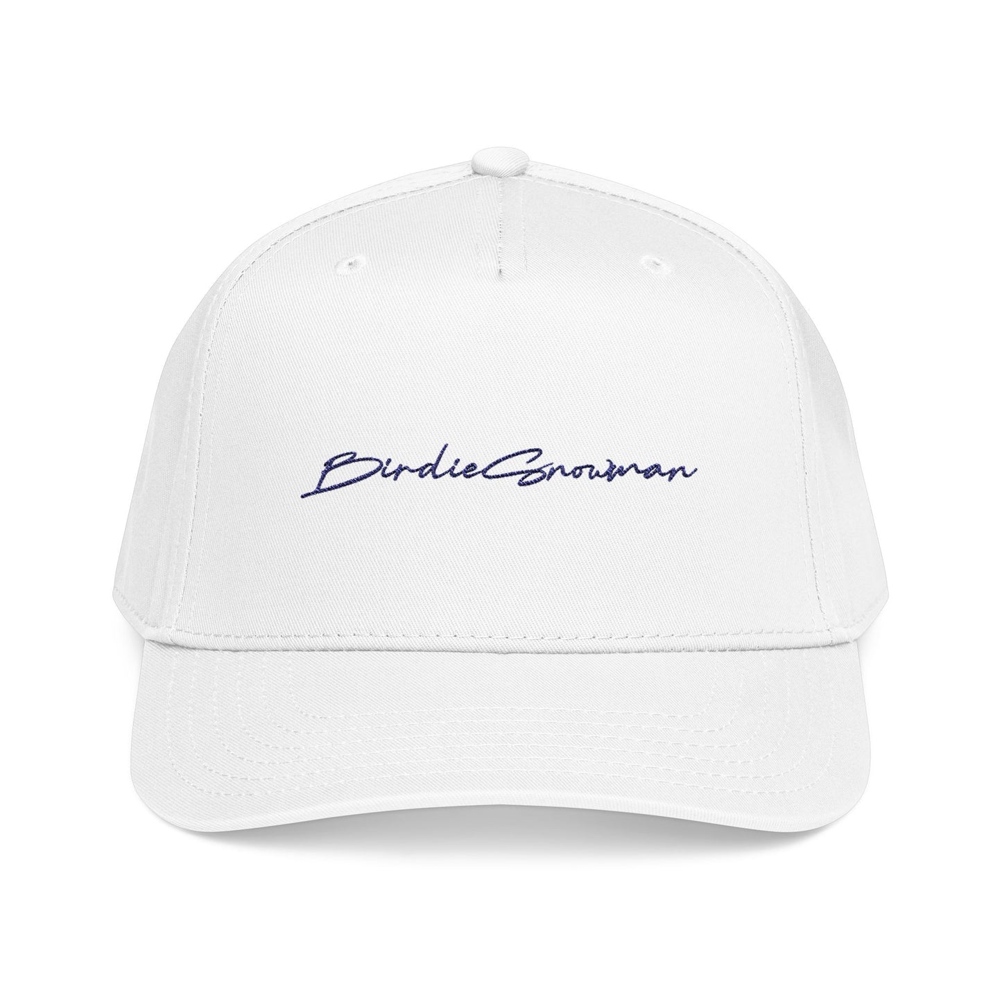 Embroidered Script Baseball Cap — Casual Two-Tone Mid Profile Hat